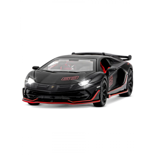 Машинка инерционная Автопанорама 1:32 Lamborghini SVJ, черный матовый