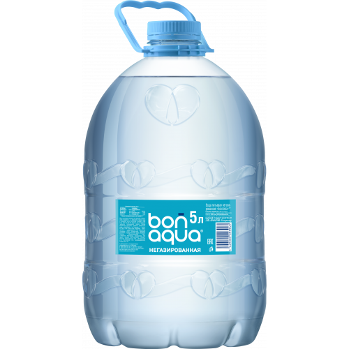 Вода Bonaqua чистая питьевая негазированная пластик 5 л