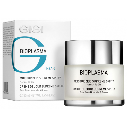 Крем для лица GIGI Bioplasma Увлажняющий для нормальной и жирной кожи с SPF 17 50 мл
