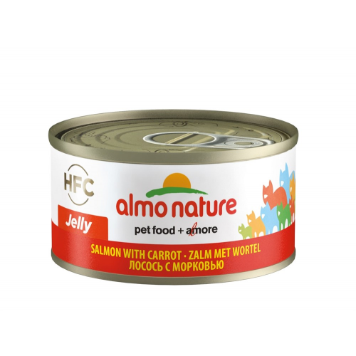 Консервы для кошек Almo Nature HFC Jelly, лосось и морковь, 70г