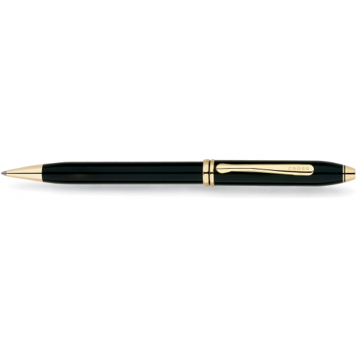 Cross Townsend - Black Lacquer Gold Plated, шариковая ручка, M, BL