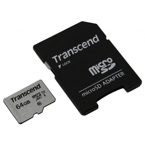 Карта памяти Transcend Micro SDHC TS64GUSD300S-A 64GB