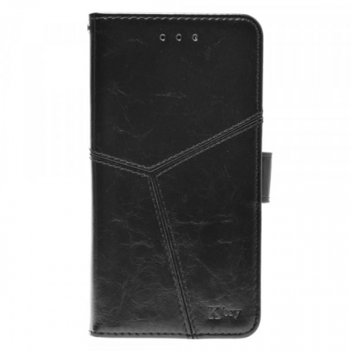 Кожаный чехол-книжка Ktry с магнитной застежкой для Apple iPhone X (5.8") Black