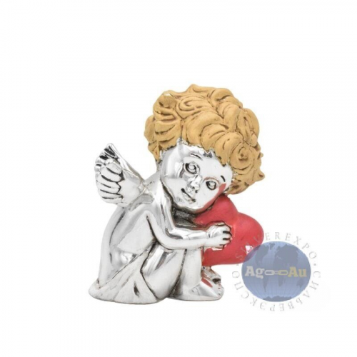 Фигурка Ангел с сердцем малая DSA Silver (Италия) 7917-6