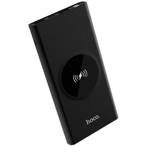 Зарядное устройство Hoco J37 10000mAh с беспроводной зарядкой Black