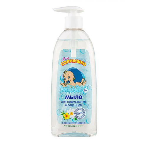 Мыло жидкое для подмывания младенцев с ромашкой и чередой Мое Солнышко 400мл Аванта АО