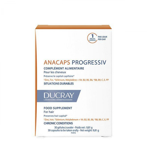 Анакапс Прогрессив Ducray/Дюкрэ капсулы 327мг 30шт Pierre Fabre Medicament Production