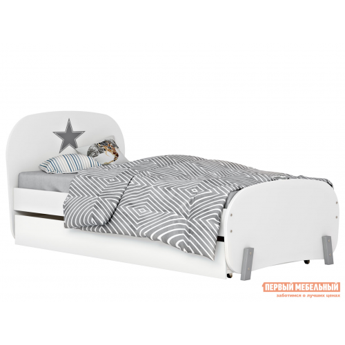 Детская кровать Мирум с ящиком Белый