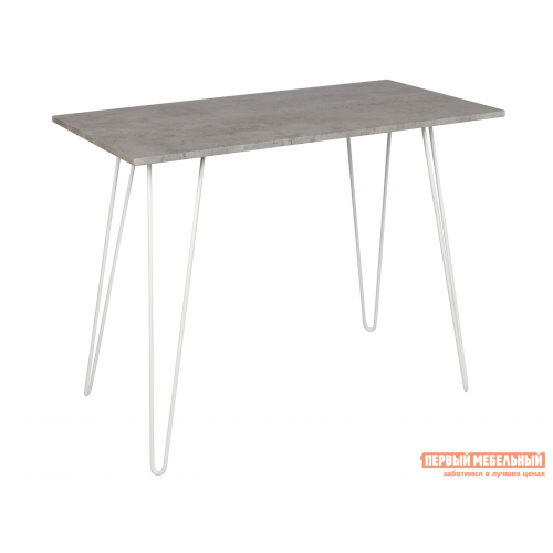 Письменный стол WD-06 Серый бетон / Белый, металл
