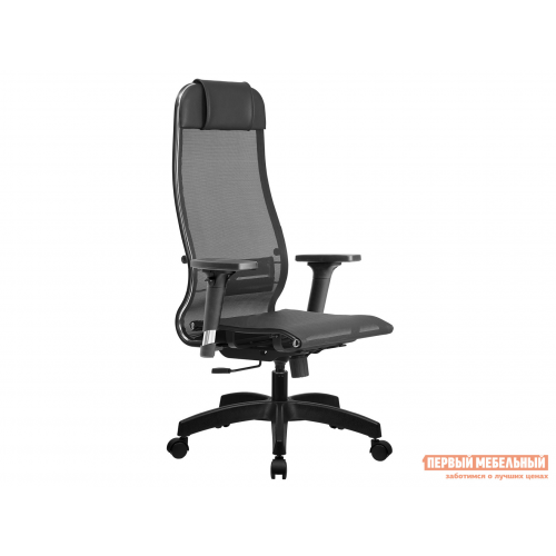 Кресло руководителя МЕТТА-4(MPRU)/подл.200/осн.001 Черный, экокожа, сетка