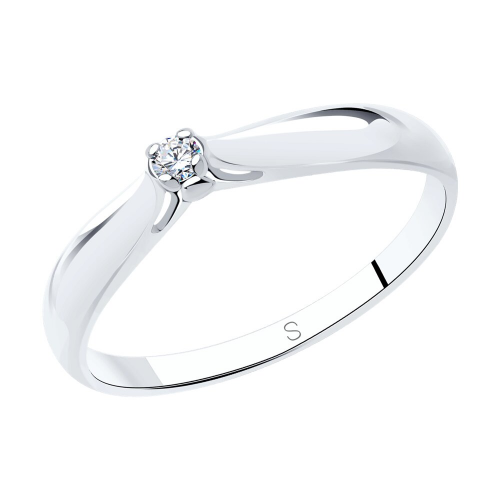 Помолвочное кольцо SOKOLOV из серебра с бриллиантом