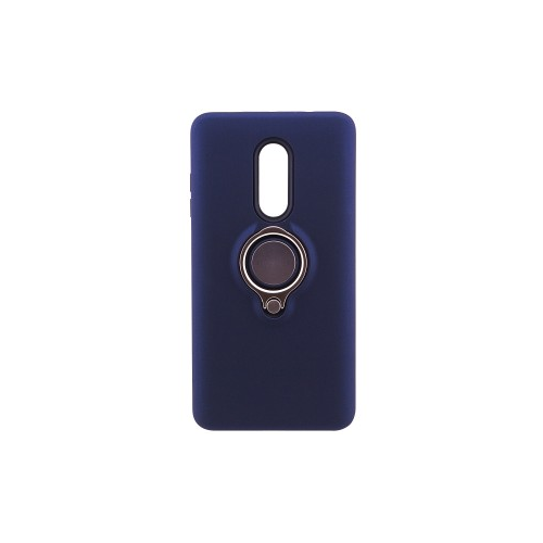 Epik Deen | Матовый чехол для Xiaomi Redmi Note 4X / Note 4 (SD) с креплением под магнитный держатель и кольцом-подставкой (Синий)