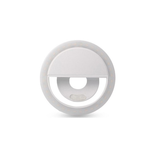 Epik Светодиодное кольцо-вспышка для селфи на батарейке (Белый)