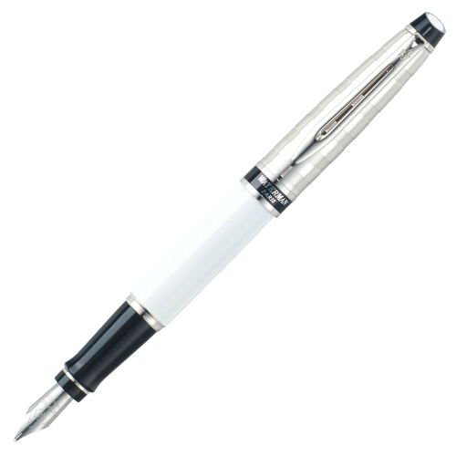 Waterman S0889680 Перьевая ручка Expert Deluxe, White CT (Перо F)