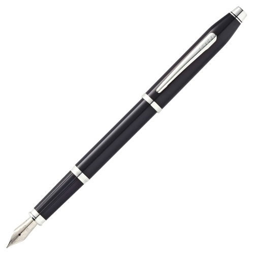 Cross AT0086-102FS Перьевая ручка Century II, Black lacquer CT (Перо F)