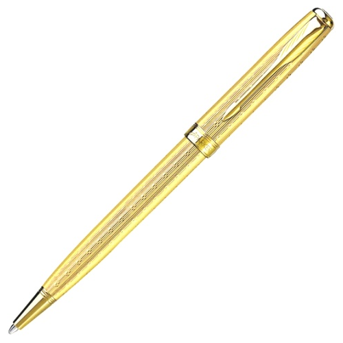 Parker R0788930 Шариковая ручка Sonnet Chiselled K532, Golden GT