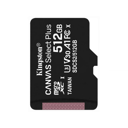 Карта памяти Kingston Canvas Select Plus microSDXC 512GB Class 10 UHS-I, U3 SDCS2/512GBSP