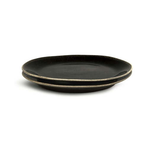 Набор тарелок для закуски Nature, черный, 2 шт 5018064 Sagaform