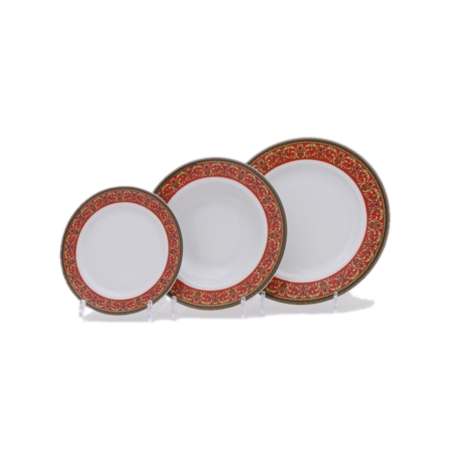 Набор тарелок Сабина Красная лента, 18 пр. 02160129-0979 Leander