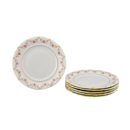 Набор тарелок десертных Соната Розовая нить, 19 см, 6 шт. 07160319-0158 Leander
