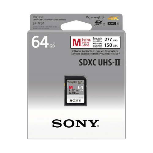 Карта памяти Sony SDXC 64GB V60 UHS-II 150/277Mb/s SF-M SF64M