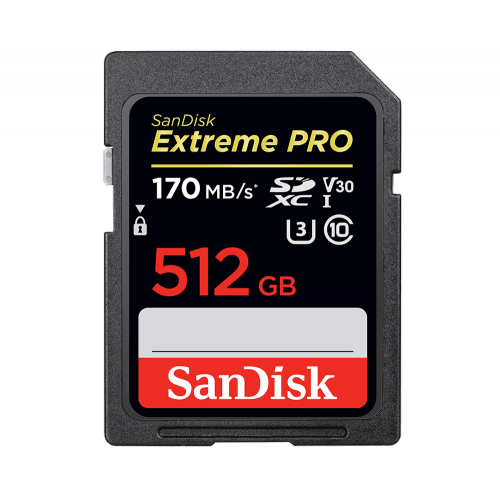 Карта памяти SanDisk SDXC 512GB Extreme Pro UHS-I V30 U3 170 Mb/s SDSDXXY-512G-GN4IN