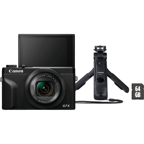 Компактный фотоаппарат Canon PowerShot G7 X Mark III Vlogger Kit, черный 3637C027