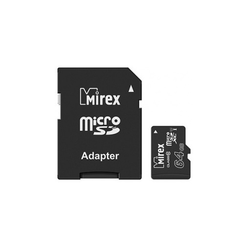 Карта памяти Mirex 64GB MicroSDXC 13613-AD10SD64