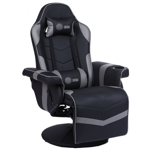 Кресло игровое CACTUS CS-CHR-GS200BLG black/grey