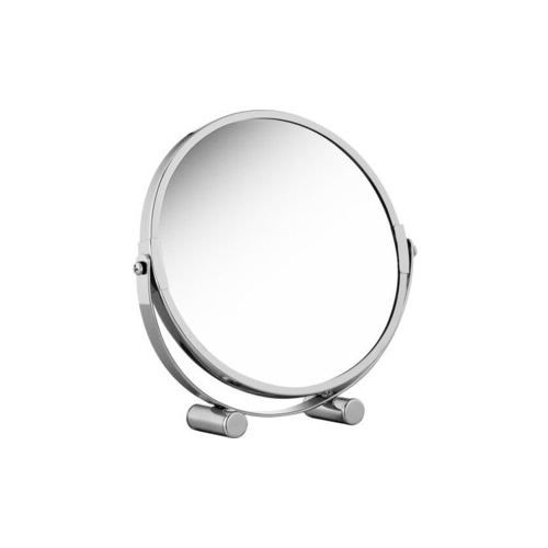Зеркало Tatkraft EOS двустороннее косметическое настольное, регулируемое, складное с увеличением с одной стороны 200%, 17 см в диаметре (11656)