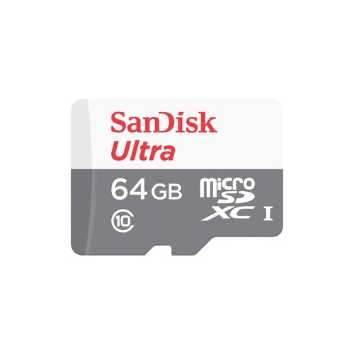 Карта памяти Sandisk Ultra Android microSDXC + SD Adapter 64GB 80MB/s Class 10 UHS-I (SDSQUNS-064G-GN3MA)