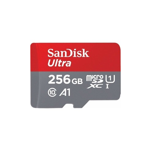 Карта памяти Sandisk Ultra Android microSDXC 256GB + SD Adapter 100MB/s A1 Class 10 UHS-I (SDSQUAR-256G-GN6MA)
