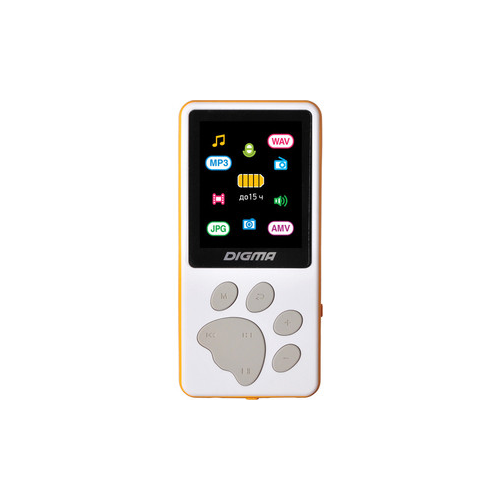 MP3 плеер Digma S4 8Gb white/orange