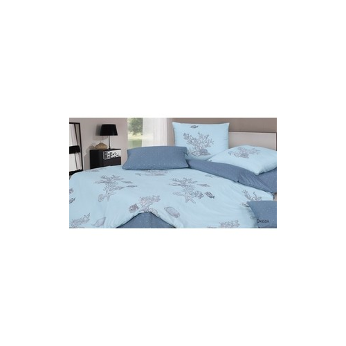 Комплект постельного белья Ecotex евро, сатин, Гармоника Океан (4660054344404)