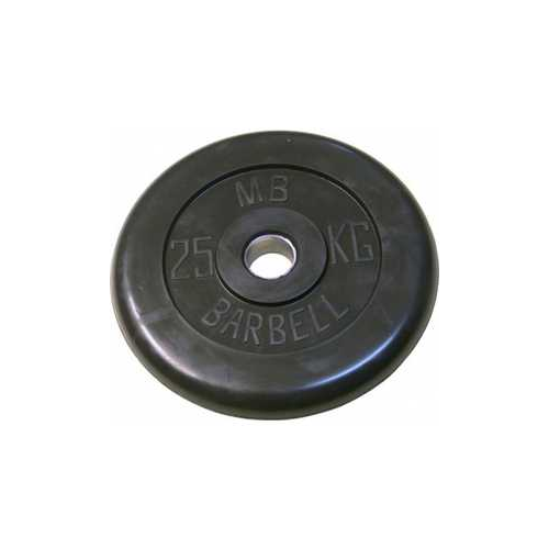 Диск обрезиненный MB Barbell 31 мм 25 кг черный ''Стандарт''