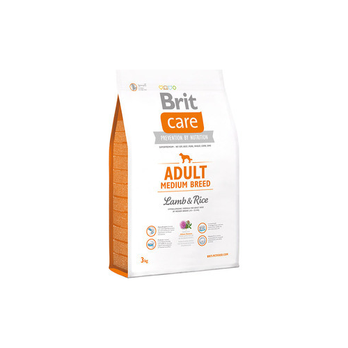Сухой корм Brit Care Adult Medium Breed Lamb & Rice гипоаллергенный с ягненком и рисом для взрослых собак средних пород 3кг (132713)