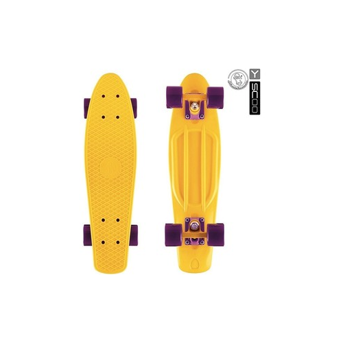 Скейтборд RT 401-Y Fishskateboard 22'' винил 56,6х15 с сумкой YELLOW/dark purple