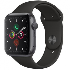 Apple Watch Series 5 GPS 40mm Space Grey Aluminum Case with Black Sport Band MWV82