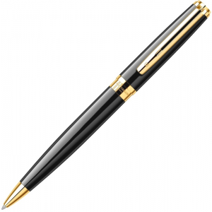 Waterman S0636960 Шариковая ручка waterman exception slim, black lacquer gt