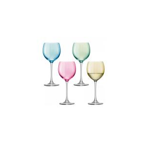 Набор из 4 бокалов для вина пастельный LSA International Polka 400 мл
