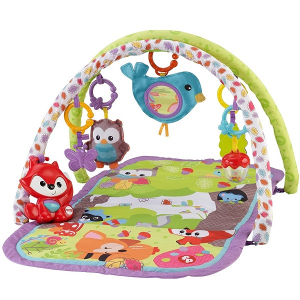 Развивающие игрушки для малышей Mattel Fisher-Price Фишер-Прайс Развивающий коврик 3 в 1 "Друзья тропического леса"