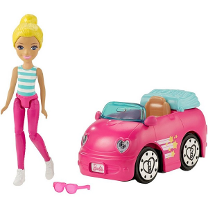 Куклы и пупсы Mattel Barbie FHV77 Барби Кукла "В движении" Автомобиль и кукла