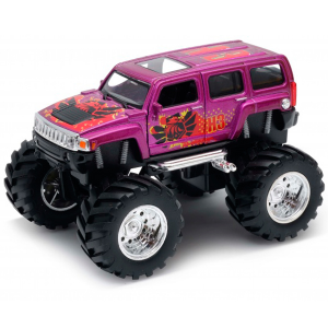 Машинка Welly 47001S Велли Модель машины 1:34-39 Hummer H3 Big Wheel Monster