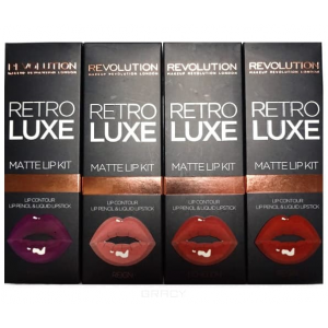 Makeup Revolution Retro Luxe Matte Lip Kit Набор для макияжа губ