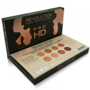 MakeUp Revolution, Палетка кремовых корректоров Ultra Pro HD Camouflage, 10 гр (2 вида), Medium Dark