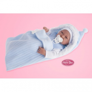 Munecas Antonio Juan Кукла-младенец Хьюго в голубом 42 см