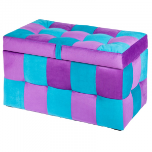 PUFF Банкетка Детская ткань фиолетовая и голубая