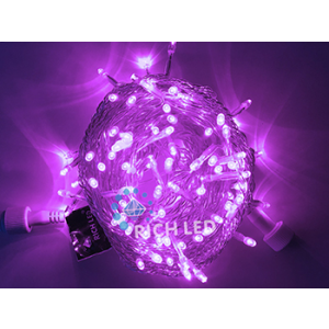 Rich LED Светодиодная гирлянда Нить 10 м, 220В, соединяемая, постоянного свечения, провод, фиолетовая