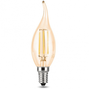 Лампа светодиодная Gauss 104801005 Filament Candle tailed 5W E14 Golden 2700K
