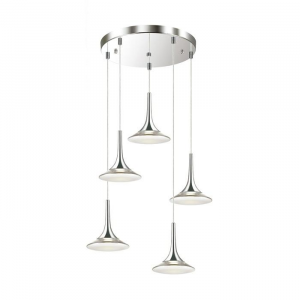Светильник подвесной Odeon Light Fozzi 4096/5 хром/прозрачный GU10 5х50W